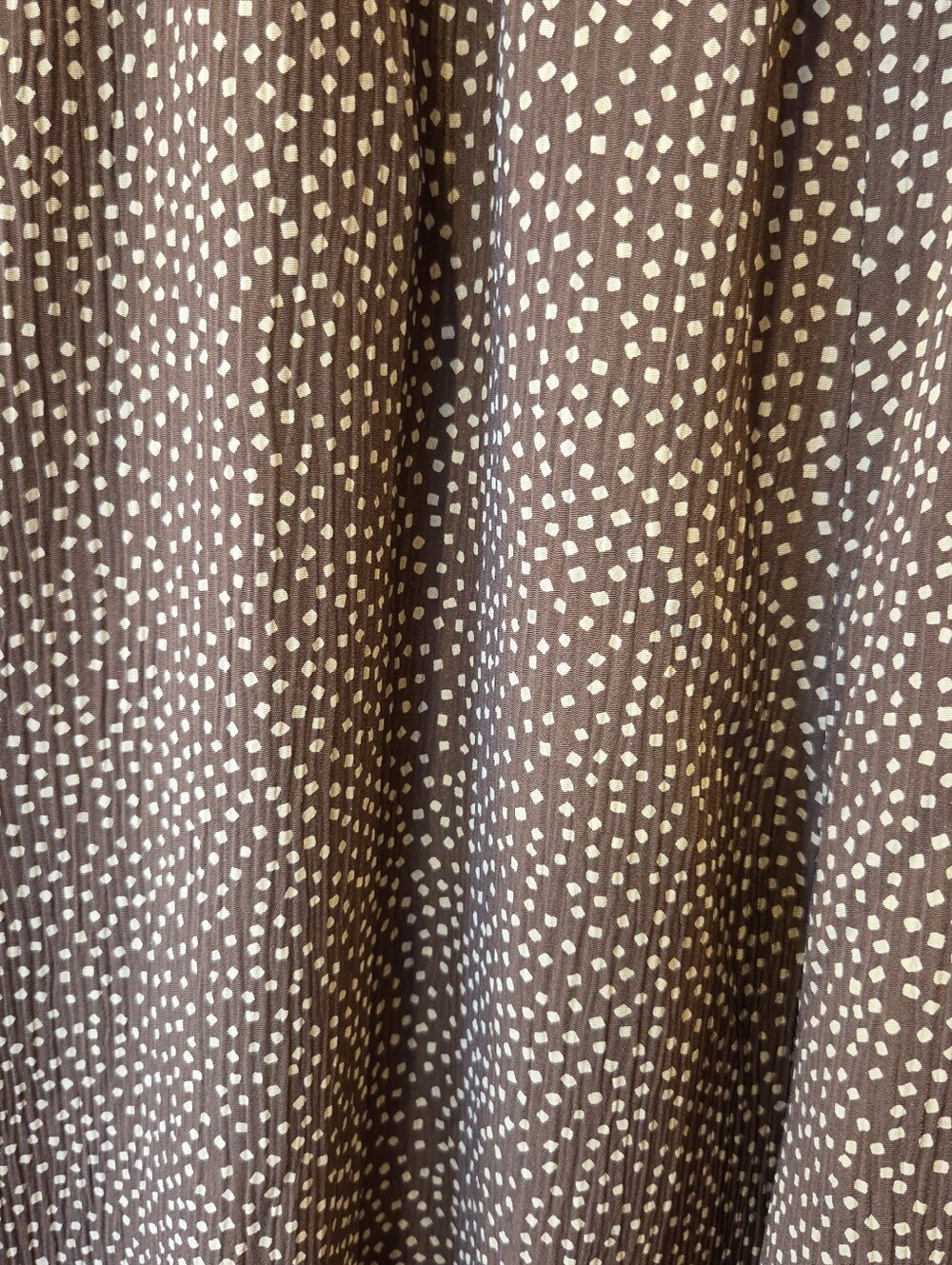 NWT Alfred Dunner Brown Polka Dot Crinkle Pants Size 16 Elastic Waist Vintage - Picture 10 of 13